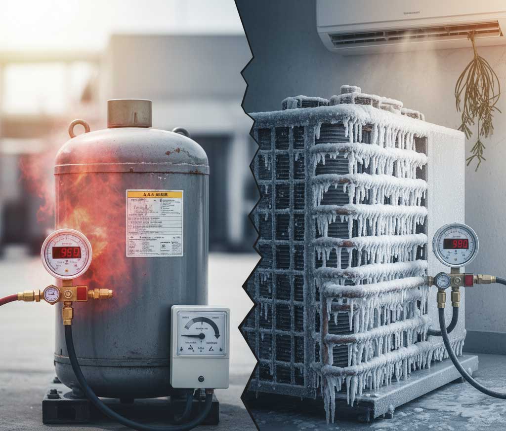 عواقب شارژ نادرست گاز